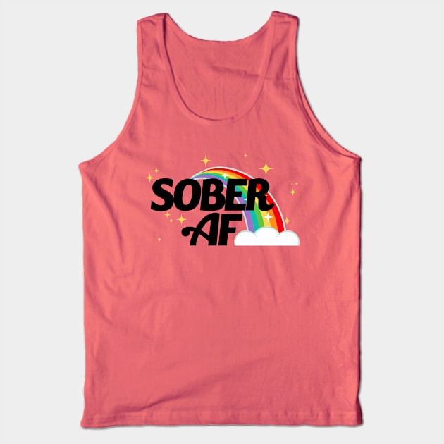 Sober AF Tank Top by darklordpug